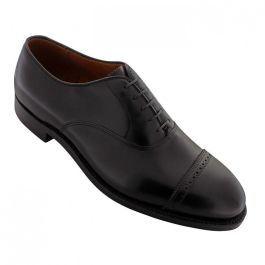 Alden Perforated Straight Tip Bal - Black Calfskin (901) | Men's