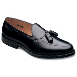 Allen Edmonds Grayson Tassel Loafers - Black Custom Calf (Style