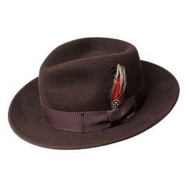Bailey Classic Wool Felt Fedora - Java Bean Brown | Men display picture 2