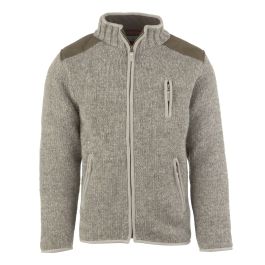 Full-Zip Undyed Wool Sweater-Jacket - Natural | Men's and women's