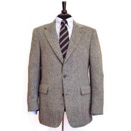 O'Connell's Alpaca Sport Coat - Grey Herringbone | Men's and