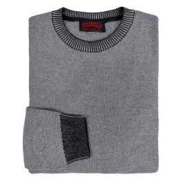 O'Connell's Pima Cotton Crewneck Sweater - Birdseye - Navy | Men's