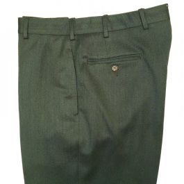O'Connell's plain front Wool Cavalry Twill Trousers - Spruce
