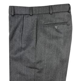 O'Connell's Pleated Front Cavalry Twill Trousers - Charcoal Grey
