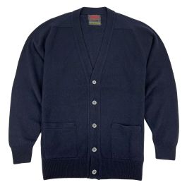 O'Connell's Scottish Lambswool Cardigan - Navy | Men's and women's