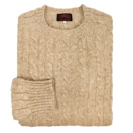 O'Connell's Scottish Shetland Wool Sweater - Cable Knit