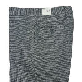 O'Connell's Vintage Heavy Wool Flannel Trousers - Navy Grey Tic