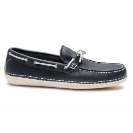 Quoddy Maine Driver - Navy Chromexcel with White Vibram Handsewn