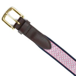 Vineyard Vines Canvas Club Belt - Vineyard Whale - Raspberry  display picture 1