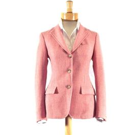 Womens Shetland Wool Tweed Sport Jacket-Ashley-Pink | Men's and