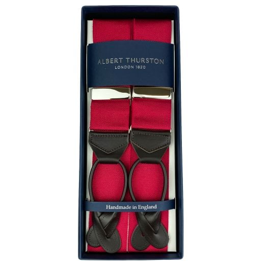 Albert Thurston Solid Braces - Claret (119521)