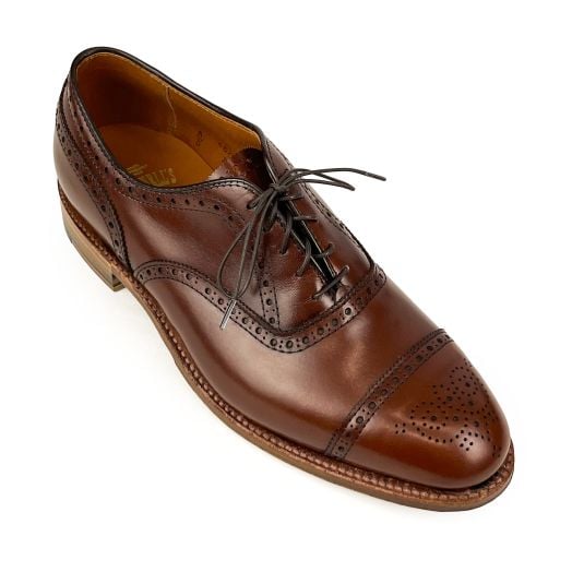 Alden for O'Connell's Exclusive Make-Up - Medallion Cap Toe Balmoral - Mahogany Calf (D5308)
