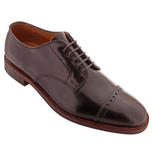 Alden for O'Connell's Exclusive Make-Up - Perforated Cap Toe Blucher - Color 8 Shell Cordovan (D2523)
