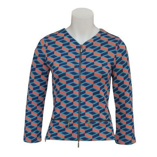 Aldo Martin Escher Jacket- Navy/Jade/Melon - 8569