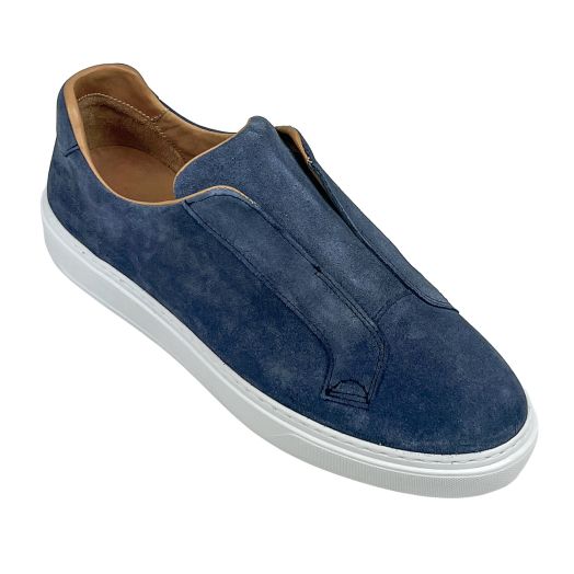 Armin Oehler Slip-On Suede Sneaker - Dark Denim