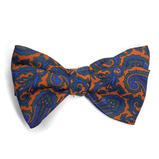 Atkinsons Ancient Madder Bow Tie - Paisley - Rust (83621)