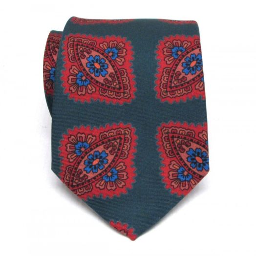 Atkinsons Ancient Madder Necktie - Large Print (Grn1) (73263)
