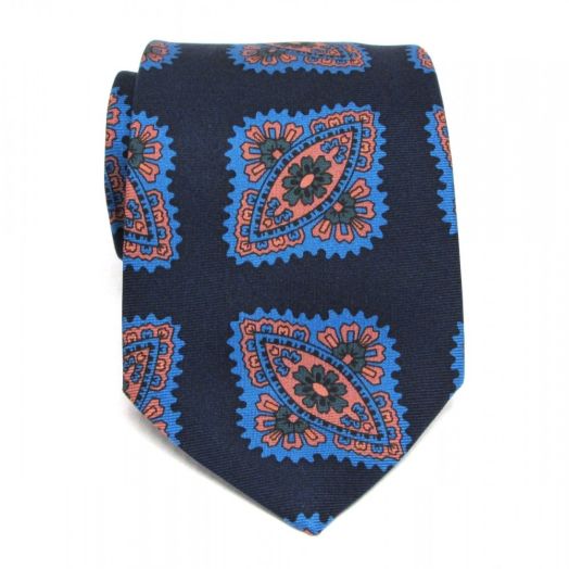 Atkinsons Ancient Madder Necktie - Large Print (Nvy2)