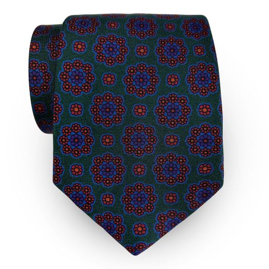 Atkinsons Ancient Madder Necktie - Medallions -Forest (110427)