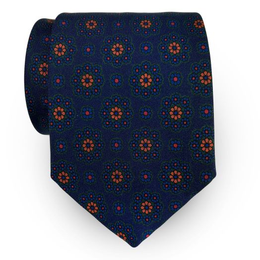 Atkinsons Ancient Madder Necktie - Medallions - Navy (110429)