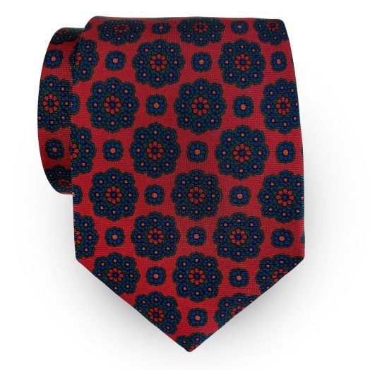 Atkinsons Ancient Madder Necktie - Medallions - Red (110430)