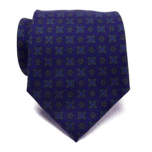 Atkinsons Ancient Madder Necktie - Neat - Navy (44782)