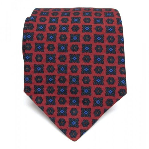 Atkinsons Ancient Madder Necktie - Neat - Rust-Red (44780)