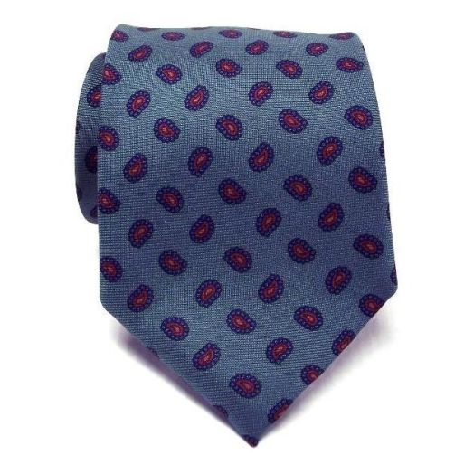 Atkinsons Ancient Madder Necktie - Paisley (Grn3) 805-31 (Extra Long)
