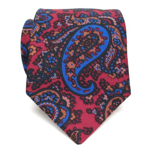 Atkinsons Ancient Madder Necktie - Paisley - Red (6146) (86430)