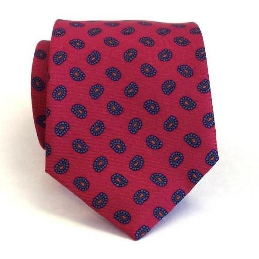 Atkinsons Ancient Madder Necktie - Paisley (Red3) 805-30 - Extra Long (59336)