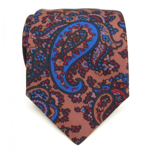 Atkinsons Ancient Madder Necktie - Paisley - Rose Tan (86437)