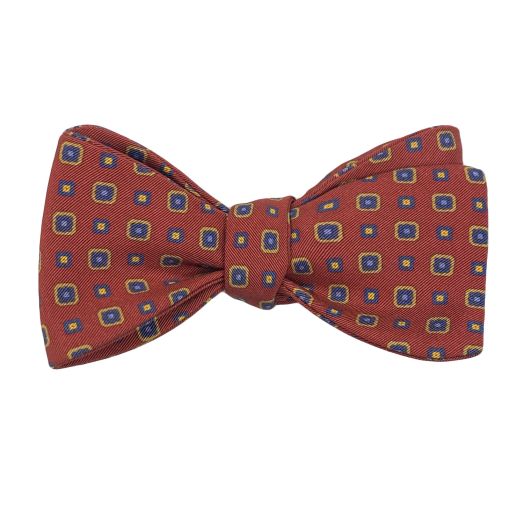 Atkinsons Irish Poplin Bow Tie - Print - Red (59505)