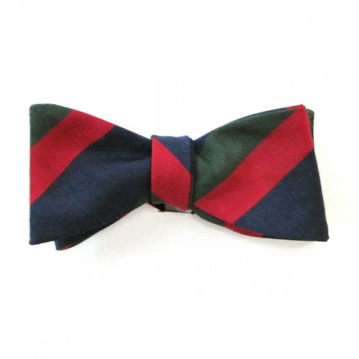 Atkinsons Irish Poplin Bow Tie - Regimental Stripe - Blackwatch (74305)
