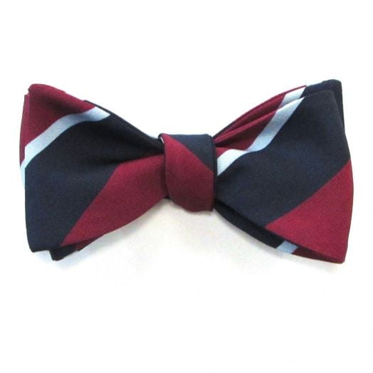 Atkinsons Irish Poplin Bow Tie - Regimental Stripe - Royal Air Force (78854)