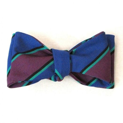Atkinsons Irish Poplin Bow Tie - Regimental Stripe - Royal Army Education Corps (71374)