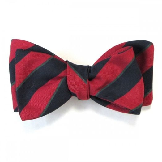 Atkinsons Irish Poplin Bow Tie - Regimental Stripe - Royal Dublin Fusiliers (73254)
