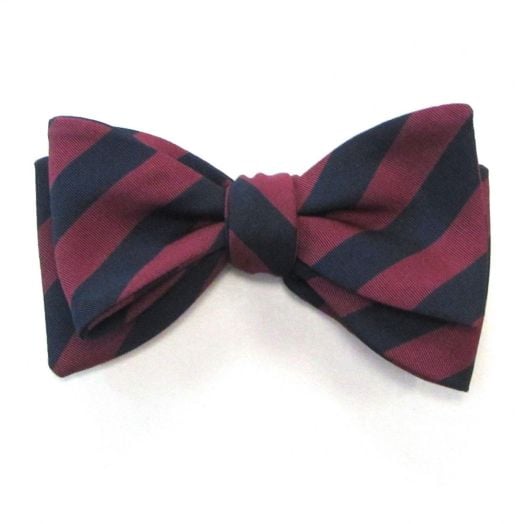 Atkinsons Irish Poplin Bow Tie - Regimental Stripe - Royal Horse Guard (78822)