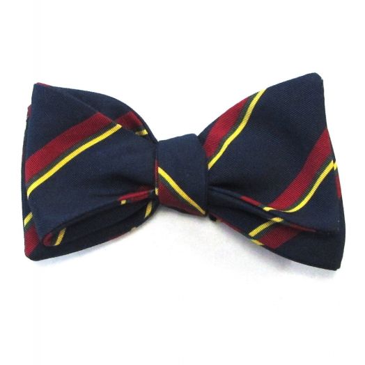 Atkinsons Irish Poplin Bow Tie - Regimental Stripe - Royal Marines (78826)