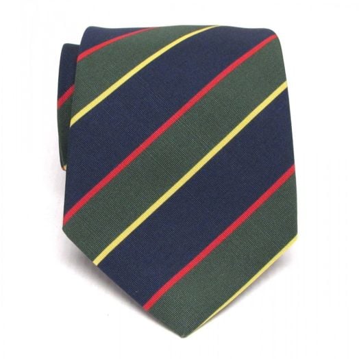 Atkinsons Irish Poplin Necktie - Regimental Stripe - Argyll & Sutherland Highlanders (73216)