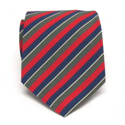 Atkinsons Irish Poplin Necktie - Regimental Stripe - Cameron Highlanders (73227)