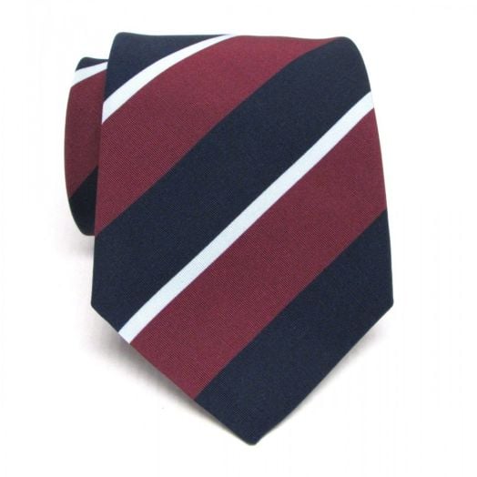 Atkinsons Irish Poplin Necktie - Regimental Stripe - Royal Air Force (73215)