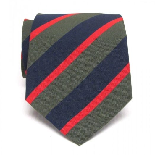 Atkinsons Irish Poplin Necktie - Regimental Stripe - Royal Army Dental Corps (1027-73) (73221)