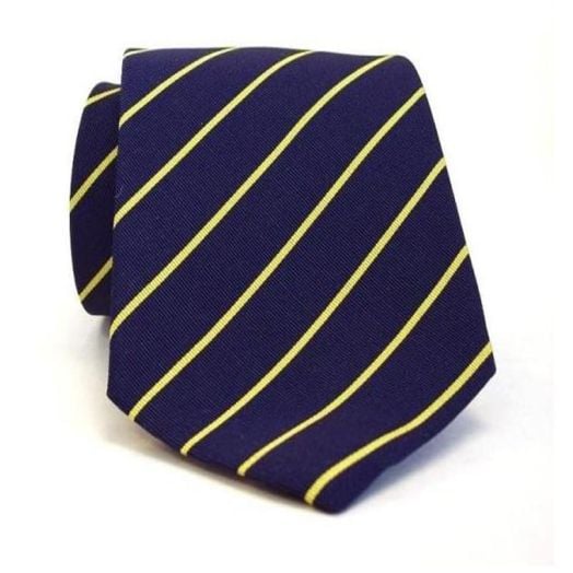 Atkinsons Irish Poplin Necktie - Regimental Stripe - Royal Canadian Mounted Police (1026-45) (38984)