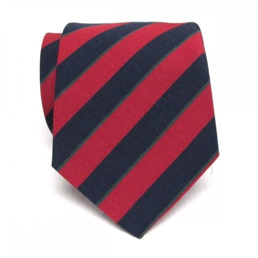 Atkinsons Irish Poplin Necktie - Regimental Stripe - Royal Dublin Fusiliers (1027-76) (73217)