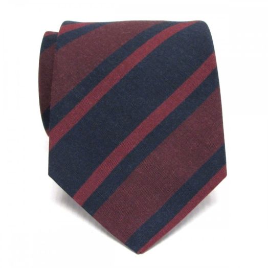 Atkinsons Irish Poplin Necktie - Regimental Stripe - Royal Engineers (73224)