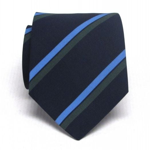 Atkinsons Irish Poplin Necktie - Regimental Stripe - Royal Signals (78778)