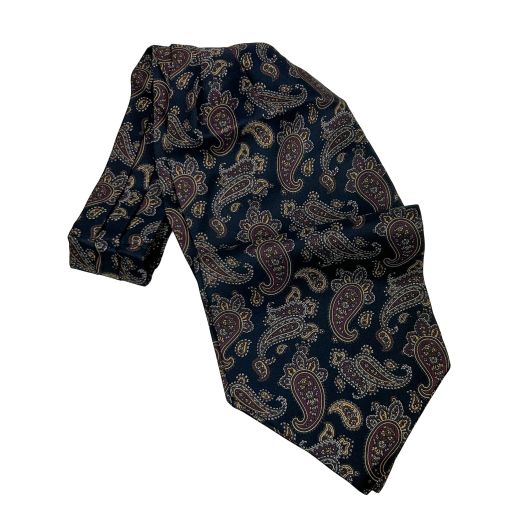 Atkinsons Silk Ascot - Paisley - Black (114942)