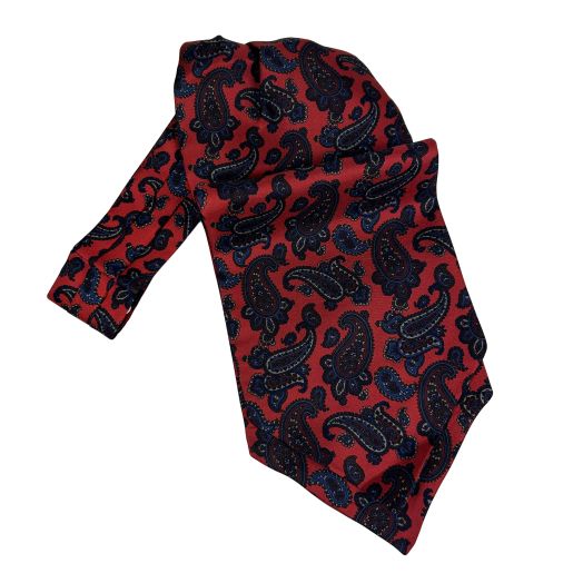 Atkinsons Silk Ascot - Paisley - Red (114944)