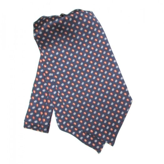 Atkinsons Silk Ascot - Pines - Navy (85549)