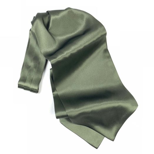 O'connell's Silk Ascot - Solid - Olive (44907)